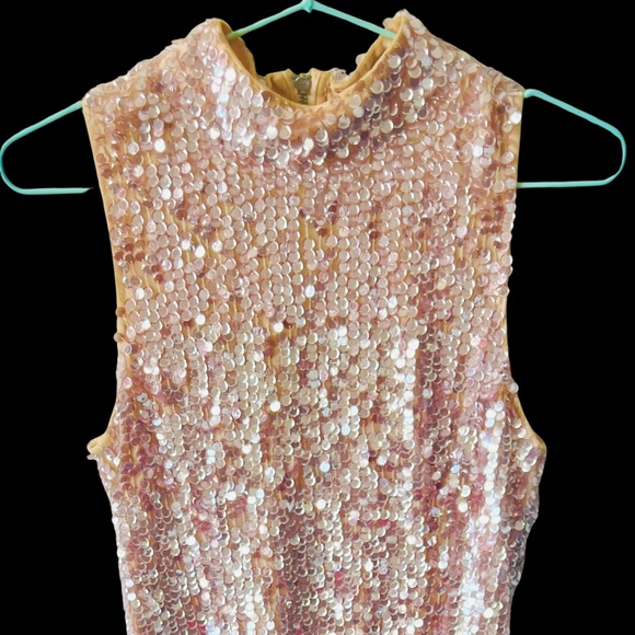👗French Connection Starlight Ombré Sequin Dress - Mellow Rose 🩷 | Size 8 | $50 - Picture 1 of 12